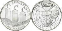 San Marino 10 Euro Benvenuto euro, PP, Rome, Silber, STGL, KM:449 -