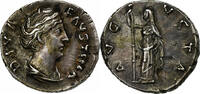 Denarius Diva Faustina I, Rome, Silber, SS+, RIC:362 -