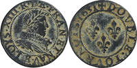 Frankreich Double Tournois Louis XIII, Tours, Kupfer, SS, Gadoury:9a -
