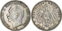 Grand Duchy of Baden 3 Mark Friedrich II, Karlsruhe, Silber, S+, KM:280 -