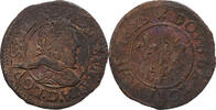 Frankreich Double Tournois Louis XIII, Lyon, Kupfer, SS, Gadoury:8 -