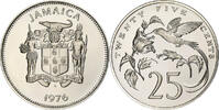 Jamaica 25 Cents Franklin Mint, PP, Kupfer-Nickel, STGL, KM:56 -