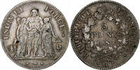 Frankreich 5 Francs Union et Force, Paris, Silber, S+, Gadoury:563 -