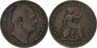 Farthing 1835 London United Kingdom William IV, London, Kupfer, S+, Spink:3848 S+