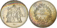 Frankreich 50 Francs Hercule, Paris, Silber, UNZ, Gadoury:882, KM:941.1 -