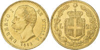 Italien 20 Lire Umberto I, Rome, Gold, VZ, KM:21 -