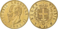 Italien 20 Lire Vittorio Emanuele II, Torino, Gold, SS, KM:10 -