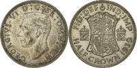 Großbritannien 1/2 Crown George VI, British Royal Mint, Silber, S+ -