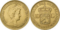 Niederlande 10 Gulden Wilhelmina I, Utrecht, Gold, VZ, KM:149 -