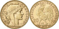 Frankreich 20 Francs Marianne, Paris, Coq, Gold, SS+, Gadoury:1064 -