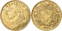 Schweiz 20 Francs Vreneli, Bern, Gold, VZ, KM:35.1 -