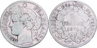Frankreich 2 Francs Cérès, Paris, Small A, Silber, S, Gadoury:530, Le -