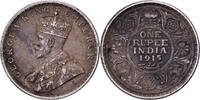 India Rupee George V, Calcutta, Silber, VZ, KM:524 -