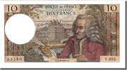 Frankreich 10 Francs Geldschein, 10 F 1963-1973 ''Voltaire'' -