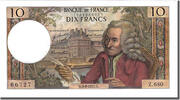 Frankreich 10 Francs Geldschein, 10 F 1963-1973 ''Voltaire'' -