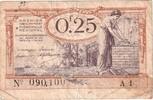 Frankreich 25 Centimes 090100 A1, S, Pirot:94-3 -