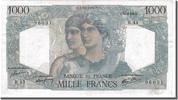 Frankreich 1000 Francs Geldschein, 1 000 F 1945-1950 ''Minerve et Hercule'' -
