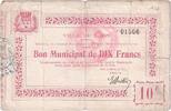 Frankreich 10 Francs 1915-06-30, 01566, SGE+, Pirot:02-1309 -
