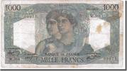 Frankreich 1000 Francs Geldschein, 1 000 F 1945-1950 ''Minerve et Hercule'' -