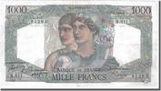 Frankreich 1000 Francs Geldschein, 1 000 F 1945-1950 ''Minerve et Hercule'' -