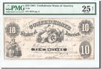 Confederate States of America 10 Dollars 1861-07-25, VF25 NET, PMG -