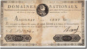 Frankreich 100 Livres Geldschein, Ricard, 1791-06-19, S+, KM:A44A -