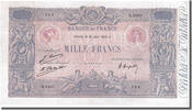 Frankreich 1000 Francs Geldschein, 1 000 F 1889-1926 ''Bleu et Rose'' -