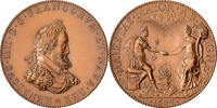 Frankreich Medaille Henri IV et Marie de Médicis, History, Restrike, UNZ -