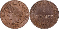 Frankreich 1 Centime Cérès, Paris, Bronze, SS, Gadoury:88 -