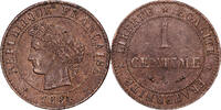 Frankreich 1 Centime Cérès, Paris, Bronze, SS, Gadoury:88 -