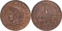 Frankreich 1 Centime Cérès, Paris, Bronze, S+, Gadoury:88 -