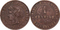 Frankreich 1 Centime Cérès, Paris, Bronze, SS, Gadoury:88 -
