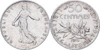 Frankreich 50 Centimes Semeuse, Paris, VZ, Silber, KM:854, Gadoury:420 -