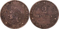 Frankreich 2 Centimes Cérès, Paris, Bronze, S, Gadoury:105, KM:827.1 -