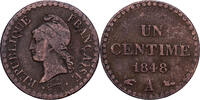 Frankreich Centime Dupré, Paris, Bronze, SS, Gadoury:84, KM:754 -