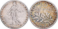 Frankreich 50 Centimes Paris, Silber, SS -