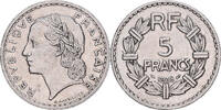 Frankreich 5 Francs Lavrillier, Paris, Nickel, UNZ, Gadoury:760, KM:888 -