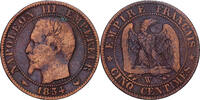 Frankreich 5 Centimes Napoleon III, Lille, Bronze, S, Gadoury:152 -