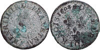 Frankreich Double Tournois Louis XIII, Paris, Kupfer, SGE, Gadoury:5 -
