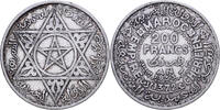 Marokko 200 Francs Mohammed V, Paris, Silber, SS+, KM:53 -