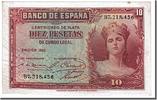 Spanien 10 Pesetas Geldschein, VZ -