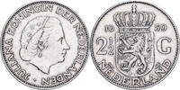 Niederlande 2-1/2 Gulden 1959 Not Applicable Juliana, Silber, S+, KM:185 S+ 29,95 EUR  zzgl. 4,95 EUR Versand