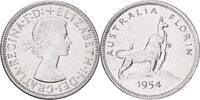 Australien Florin Elizabeth II, Melbourne, Silber, SS, KM:55 -