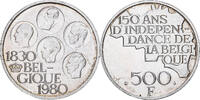 Belgien 500 Francs, 500 Frank Brussels, Silver Clad Copper-Nickel, SS+ -