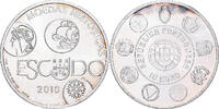 Portugal 10 Euro Lisbon, Silber, VZ, KM:803 -
