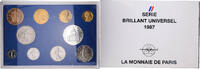 Frankreich Coffret 1 c. à 100 frs. 1987 MDP MDP, Série BU, STGL