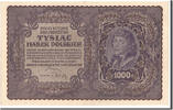 Polen 1000 Marek Geldschein, 1919-08-23, VZ -