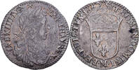 Frankreich 1/12 Écu, portrait apollinien Louis XIV, Toulouse, Silber -
