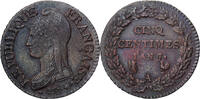 Frankreich 5 Centimes Directoire, Paris, Kupfer, SS+, Gadoury:126 -