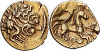 1/4 Stater 60-50 v. Chr Not Applicable Münze, Suessiones, Rare, VZ, Gold, Delestrée:331
